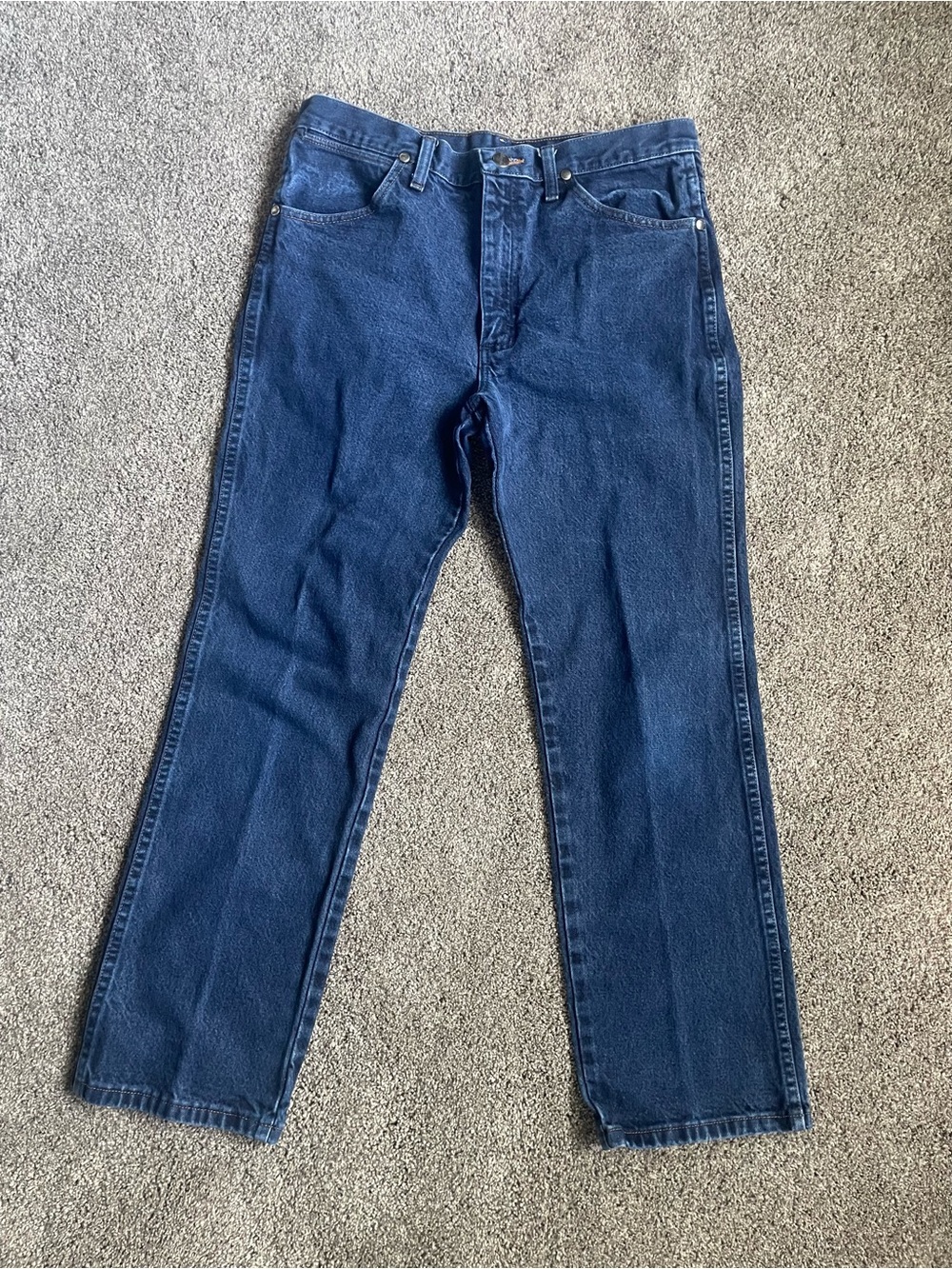 Wrangler Men’s Cowboy Cut Classic Blue Denim Jeans 33 x 30